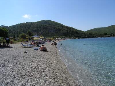 Řecko, Skopelos, Pláž Panormos, Pravá strana