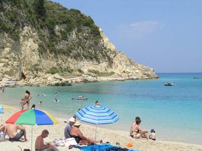 Řecko, Lefkada, Městská pláž