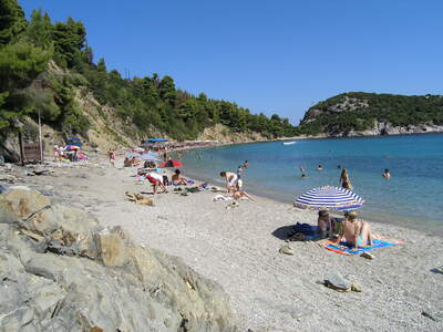 Řecko, Skopelos, pláž Stafilos