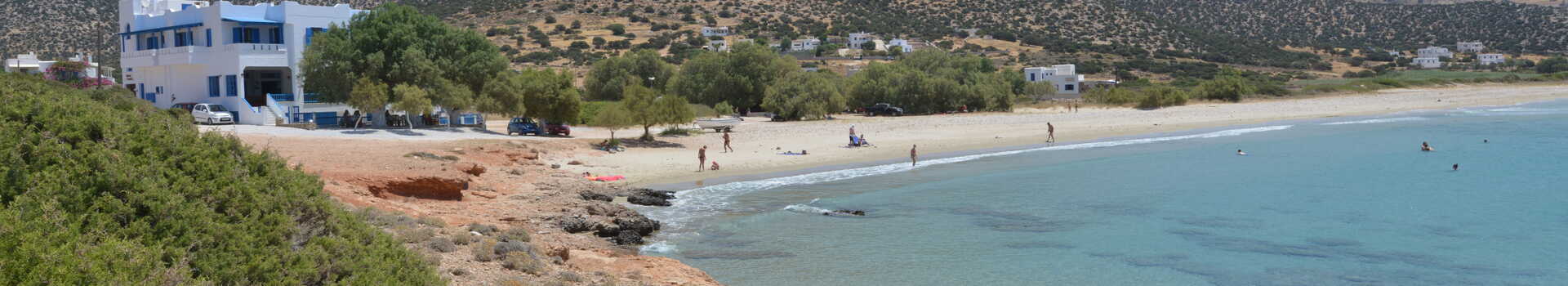 Řecko, Naxos, Pláž v letovisku Apollonas