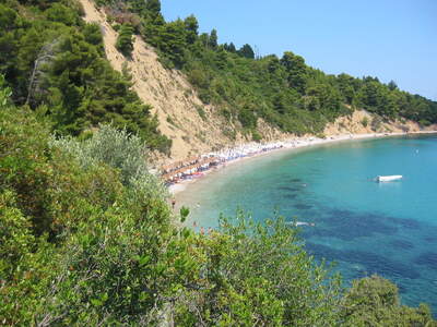 Řecko, Skopelos, pláž Stafilos