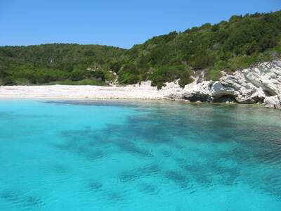 Řecko, Paxos, Antipaxos pláže, Pláž Vrika