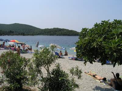 Řecko, Skopelos, Pláž Panormos, Pravá strana