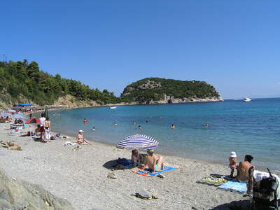 Řecko, Skopelos, pláž Stafilos