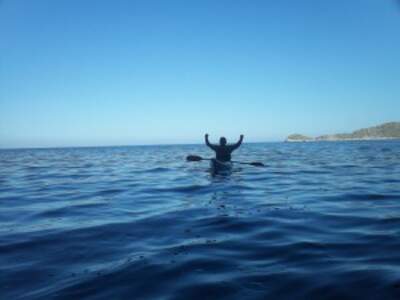 Řecko, Alonissos, Jízda na kajaku