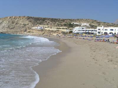 Řecko, Karpathos, Dlouhá pláž v letovisku Lefkos