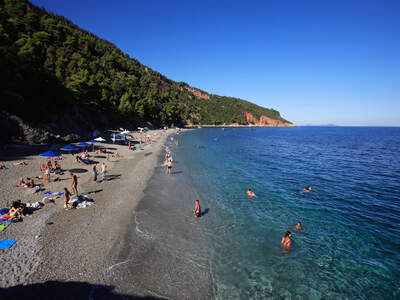 Řecko, Skopelos, pláž Velanio