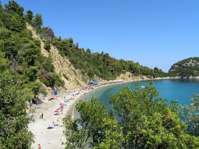 Řecko, Skopelos, pláž Stafilos