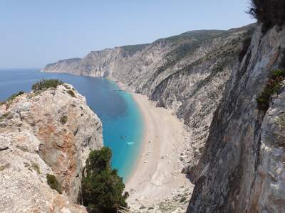 Řecko, Kefalonie, Pláž Platia Amos