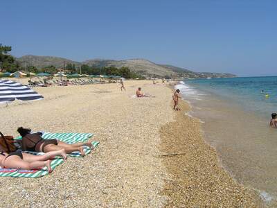 Řecko, Kefalonie, Pláž před ubytováním Summer Sun