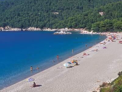 Řecko, Skopelos, Pláž Milia