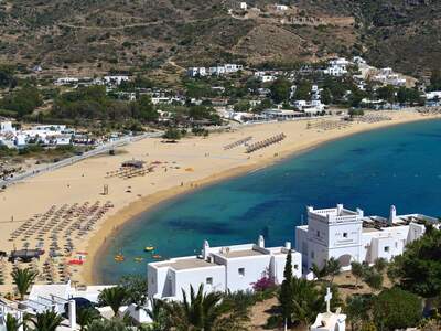 Řecko, Ios, pláž Mylopotas