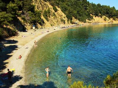 Řecko, Skopelos, pláž Stafilos