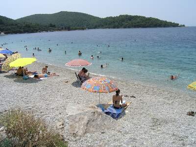 Řecko, Skopelos, Pláž Panormos, Pravá strana