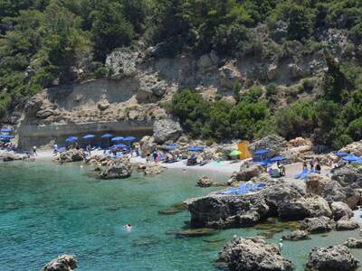 Řecko, Rhodos, Pláž Anthony Quinn