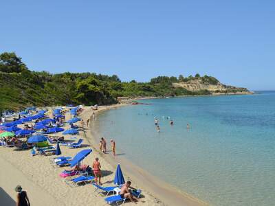 Řecko, Kefalonie, Pláž před ubytováním Zacharula