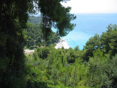 Řecko, Skopelos, Pláž Kastani, před Mammamia