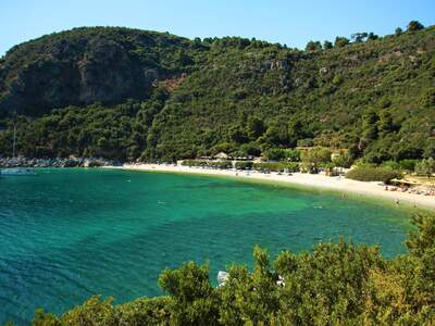 Řecko, Skopelos, Pláž Limnonaria