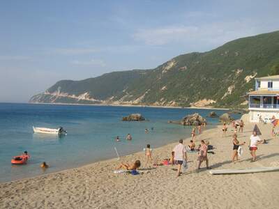 Řecko, Lefkada, Městská pláž