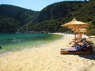 Řecko, Skopelos, Pláž Limnonaria