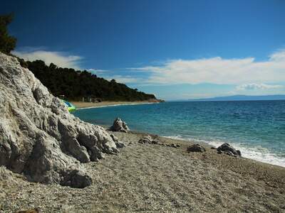 Řecko, Skopelos, Pláž Milia