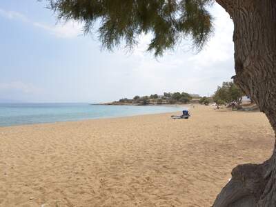 Řecko, Paros, Pláž pod penzionem Deep Blue