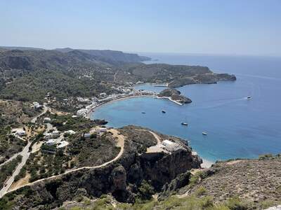 Pohled na Kapsali z Kastro Choras