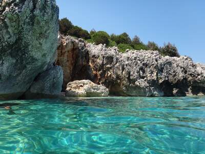 Řecko, Kefalonie, Pláže v okolí letoviska Skala