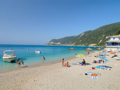 Řecko, Lefkada, Městská pláž