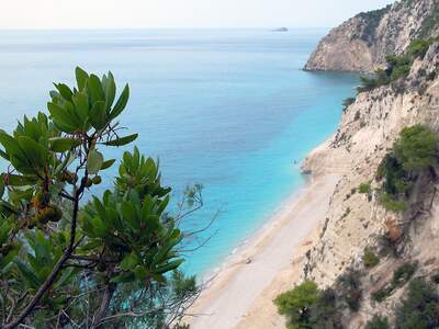 Řecko, Lefkada, Pláž Egremni