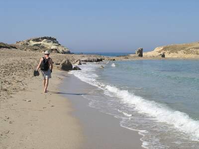 Řecko, Karpathos, Dlouhá pláž v letovisku Lefkos