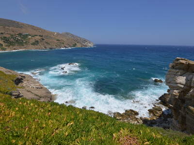 Řecko, Naxos, Pláž v letovisku Apollonas