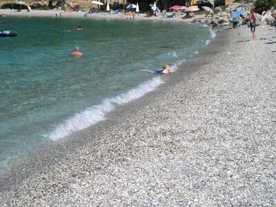 Řecko, Skopelos, Pláž Panormos, Pravá strana