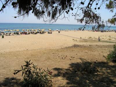 Řecko, Kefalonie, Pláže v letovisku Skala, V centru