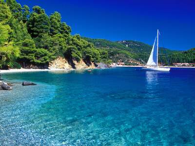 Řecko, Skopelos, Pláž Adrina