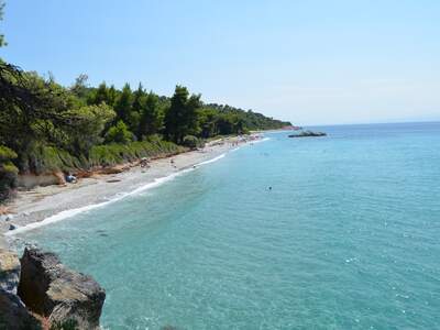 Řecko, Skopelos, Pláž Milia