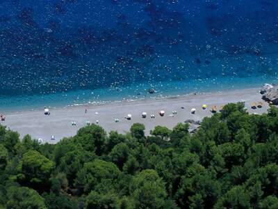 Řecko, Skopelos, Pláž Milia