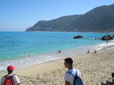 Řecko, Lefkada, Městská pláž