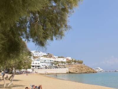 Řecko, Paros, Pláž pod penzionem Deep Blue