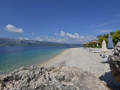 Řecko, Ithaka, Pláž Aspros Gialos