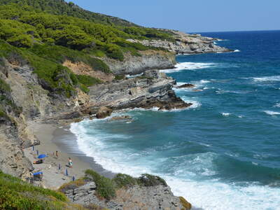Řecko, Skopelos, pláž Perivolju
