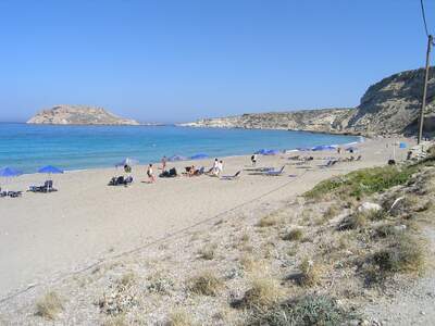 Řecko, Karpathos, Dlouhá pláž v letovisku Lefkos