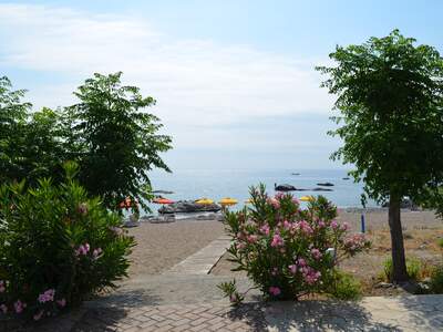 Řecko, Rhodos, Pláž v letovisku Stegna