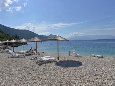 Řecko, Ithaka, Pláž Aspros Gialos