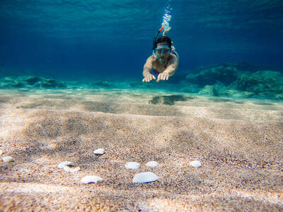 Pláž na jihu ostrova