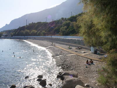 Pláž u Agios Kirikos