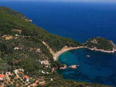 Řecko, Skopelos, pláž Stafilos