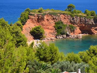 Řecko, Alonissos, Pláž Kokkino Castro