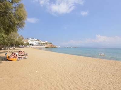 Řecko, Paros, Pláž pod penzionem Deep Blue