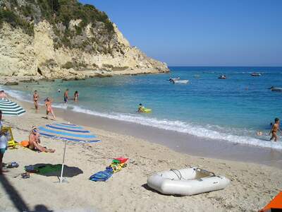 Řecko, Lefkada, Městská pláž